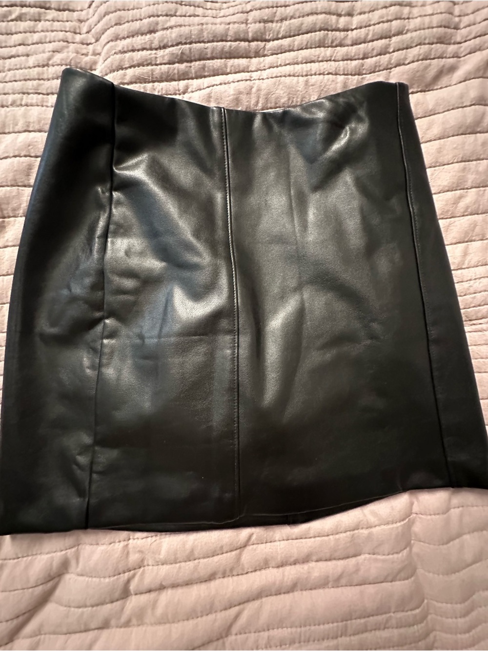 Abercrombie & Fitch Black Vegan Leather Mini Skirt